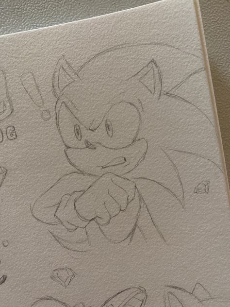 Sonic Drawing Pencil, Pokemon Drawings Sketches, Sonic Doodle, Drawings To Try, Sketchy Drawings, Sonic Sketch, Drawing Sonic, Sketches People, Sonic Drawing