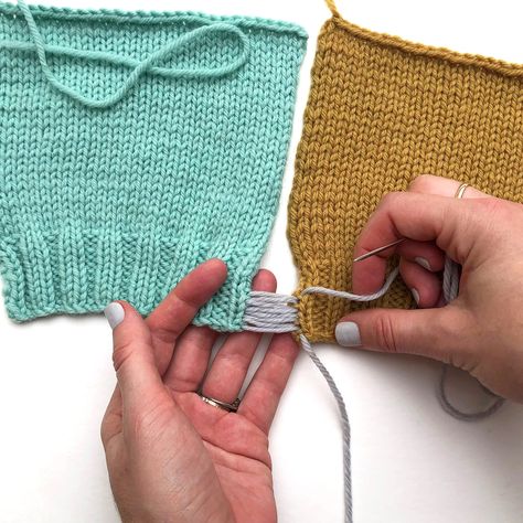 Rib stitch knitting