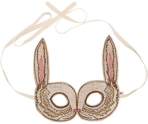 Bunny Mask - Beige - Coral & Tusk Coral And Tusk, Bunny Mask, Whimsical Accessories, Linen Stitch, Masks Masquerade, Masquerade Mask, Bunny Ears, Oui Oui, Toys Shop