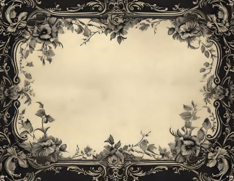 Black And White Gothic Aesthetic, Victorian Widgets, Edit Border, Goth Frame, Gothic Header, Gothic Background, Gothic Frame, Layout Background, Gothic Wallpaper