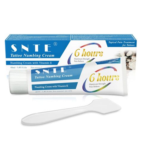 PRICES MAY VARY. 【Numbing Effect Lasts 6-8 Hours】Our painless tattoo numbing cream can give you a powerful numbing effect, and this numbing effect can last up to 6-8 hours (lasts through the entire tattoo procedure), relieving any pain in the skin, so you can say goodbye to pain. 【Best For Tattoos】This tattoo Numbing Cream is specially designed for tattoos. We have added natural ingredients such as Mint, Aloe Vera and Vitamin E into the formula of our tattoo numbing cream to soothe and protect t Numbing Cream For Waxing, Best Tattoo Numbing Cream, Tattoo Numbing Cream, Medium Tattoos, Painless Tattoo, Cream Tattoo, Tattoo Session, Tattoo Cream, Numbing Cream