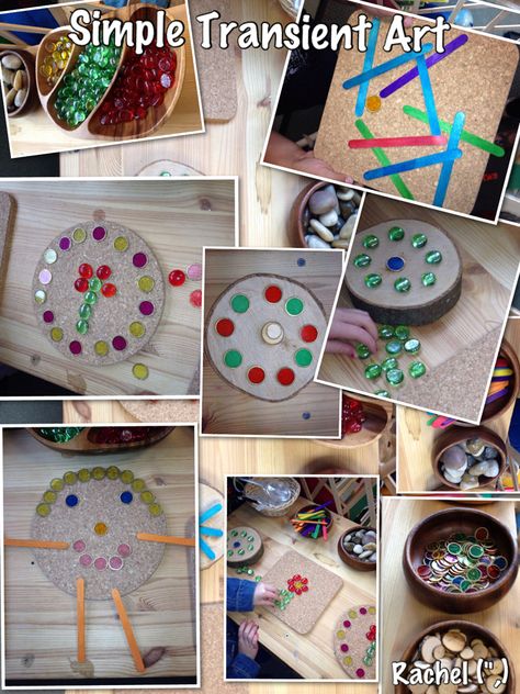 Simple Transient Art from Rachel (",) Transient Art Early Years, Reggio Centers, Reggio Atelier, Early Years Activities, Transient Art, Atelier Ideas, Transitional Art, Funky Fingers, Kindergarten Projects