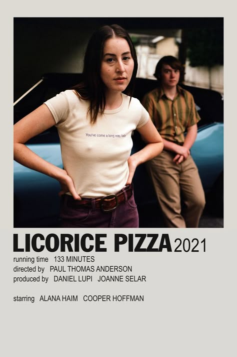 Licorice Pizza Movie Poster, Licorice Pizza Poster, Licorice Pizza Aesthetic, Licorice Pizza, Movie Watchlist, Movie Character Posters, Minimalist Polaroid Poster, Pizza Poster, Movie Recs