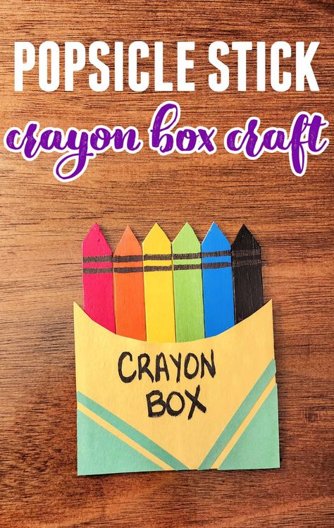 Get ready to celebrate the back-to-school season with this delightful Popsicle Stick Crayon Craft for kids, made with just a few simple supplies. Crayon Box Craft, Popsicle Stick Crafts For Kids, Paper Plate Animals, Making Crayons, Crayon Crafts, Stick Crafts, Back To School Crafts, School Craft, Party Place