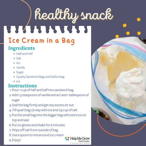 Let's cool down from the heat with ice cream in a bag! This is a quick and easy recipe to try out this summer! How To Make Homemade Ice Cream In A Bag, Make Ice Cream In A Bag, Iced Cream, Make Homemade Ice Cream, Ice Cream In A Bag, Making Homemade Ice Cream, Homemade Ice Cream Recipes, Sandwich Bags, Vanilla Sugar