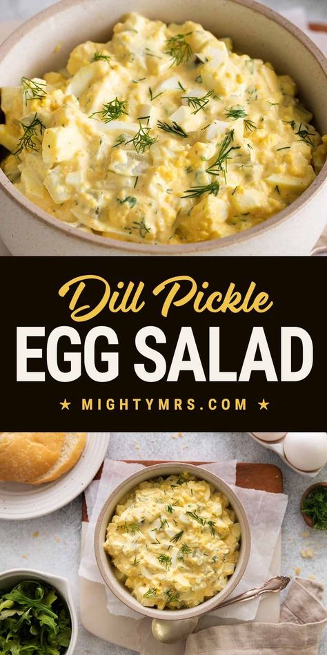 Egg Salad with Dill Pickles Relish Egg Salad Recipe, Dill Pickle Egg Salad Recipe, Egg Salad Pickles, Dill Egg Salad Recipe, Small Batch Egg Salad, Egg Salad Stuffed Peppers, Dill Pickle Egg Salad, The Best Egg Salad Recipe, Egg Salad Recipe With Pickles