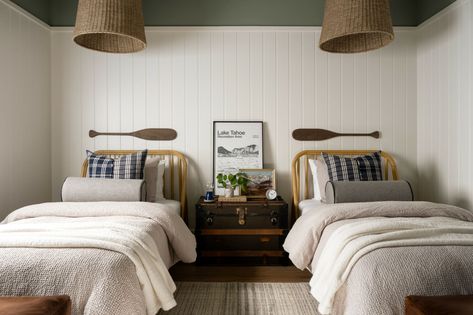 Tahoe Pines Paint Guide - Studio McGee Crestview House, Twin Beds For Boys, Lakehouse Bedroom, The Mcgee Home, Mcgee Home, Twin Beds, Studio Kitchen, Studio Mcgee, Boy's Bedroom