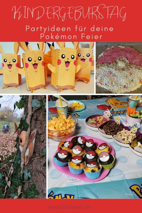 Kindergeburtstag Pokémon Party, Mottoparty, Geburtstag, Kinder, Geschenke, Einladung, Pizza essen, Schatzsuche Pikachu Party, Pokémon Party, Pokemon Birthday Party, Pokemon Party, Pokemon Birthday, Birthday Parties, Pikachu, Pokemon, Birthday Party