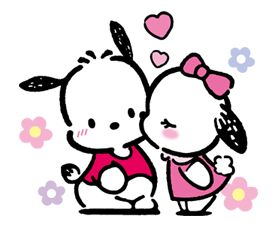 Cute Valentines Matching Pfp, Cute Pfp For Your Boyfriend, Snoopy Matching Pfp Couple, Things To Draw For Boyfriend, Pochacco Matching Pfp, Hello Kitty And Boyfriend, Hello Kitty Y Su Novio, Snoopy Matching Pfp, Sanrio Couple