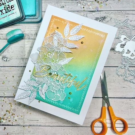 Lou Collins Crafts (@loucollinscrafts) • Instagram photos and videos Lou Collins Cards, Art Layering, Lou Collins, Floral Folk Art, My Text, Autumn Cards, Fall Cards, Floral Cards, My Youtube Channel