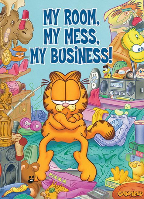 My Room, My Mess, My Business!! Cathy Comics, Odie Garfield, Cartoon Garfield, Garfield Quotes, Garfield Wallpaper, Garfield Pictures, Garfield Images, Garfield The Cat, Garfield Cartoon