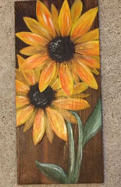 Sunflowers Realistic Pencil Drawings painting by Lyanne Spangler Sirlsly Art coastal art acrylic painting on canvas acrylic painting on wood sea beach painting waves paintings animal paintings pet portraits Acrylic Painting On Wood Ideas, Painting On Wood Acrylic, Wood Canvas Painting Ideas, Painting Ideas Wood, Wood Plank Crafts, Wooden Board Painting Ideas, Wood Plank Painting, Sunflower Painting On Wood, Fall Acrylic Painting Ideas