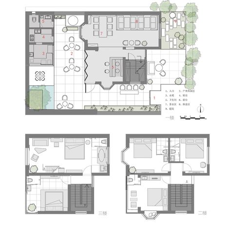 Gallery of Qiyun Boutique Hotel / Quanwen Interior Design - 51 Interior Design Floor Plans, Small Log Homes, Design Floor Plans, Boutique Hotels Interiors, Asian Interior Design, Log Cabin Floor Plans, Boutique Hotels Design, Hotel Floor Plan, Log Home Floor Plans