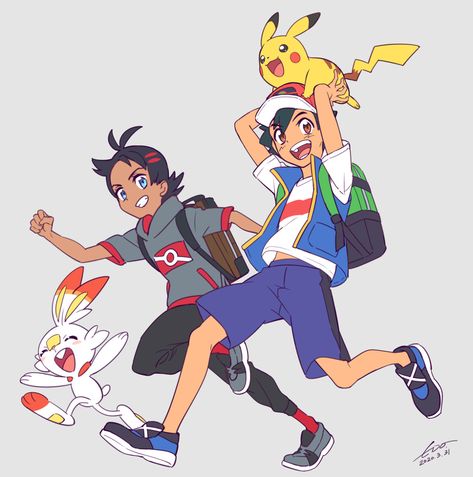 Pokemon Journeys Fanart, Pokémon Journeys, Funny Pokemon, Pokemon Ash Ketchum, Pokemon Journeys, Pokémon Fanart, Pokemon Tv, Pokemon Adventures Manga, Pokemon Ash