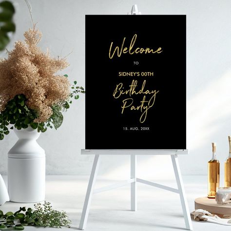 Camo Birthday, Modern Birthday Party, Simple Lettering, Birthday Posters, Party Welcome Sign, Birthday Party Design, 30th Birthday Party, Modern Birthday, 70th Birthday Parties