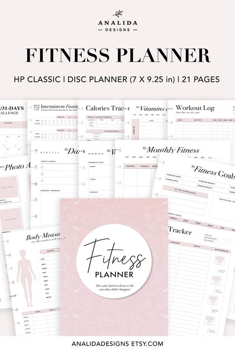 Exercise Template, Fitness Happy Planner, Financial Printables, Bbg Workouts, Pink Fitness, Beautiful Templates, Fitness Tracker Printable, Happy Planner Printables, Happy Planner Classic