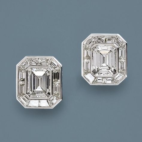 Emerald Cut Diamond Earrings, Baguette Diamond Earrings, Dream Earrings, Diamond Cufflink, Ruby Rings, Emerald Cut Diamond, Baguette Diamonds, Deco Jewelry, Emerald Cut Diamonds