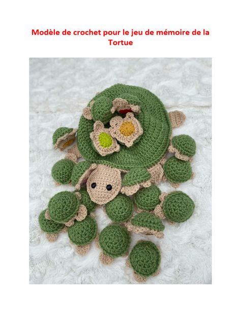 Modèle de Crochet Pour Le Jeu de Mémoire de La Tortue | PDF Turtle Games, Crochet Waffle, Mode Crochet, Le Crochet, Memory Games, Crochet Techniques, Free Games, Read Online For Free, Crochet Amigurumi