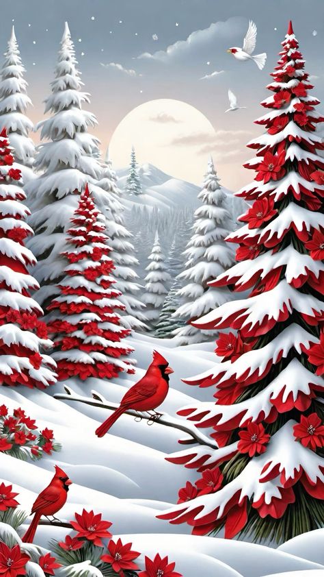 Cardinal Wallpaper, Beautiful Winter Pictures, Please Don't Leave, Christmas Scrapbook Paper, Christmas Birds, Jelly Wallpaper, Merry Christmas Gif, Acrylic Tips, Unknown Facts