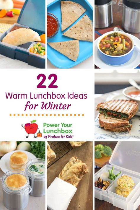 22 Warm Lunchbox Ideas for Winter - During chilly months, a warm lunchbox is much needed! Try one of these healthy winter lunch ideas for your kids to stay warm! #Produceforkids #poweryourlunchbox #winterlunch #lunchboxideas Winter Lunches For Work, Lunch Ideas Hot Meals, Hot Lunchbox Ideas, Healthy Warm Lunch Ideas, Easy Hot Lunch Ideas For Work, Easy Warm Lunch Ideas, Healthy Winter Lunch Ideas, Hot Lunch Ideas For Kids Thermos, Warm Lunch Ideas For Work