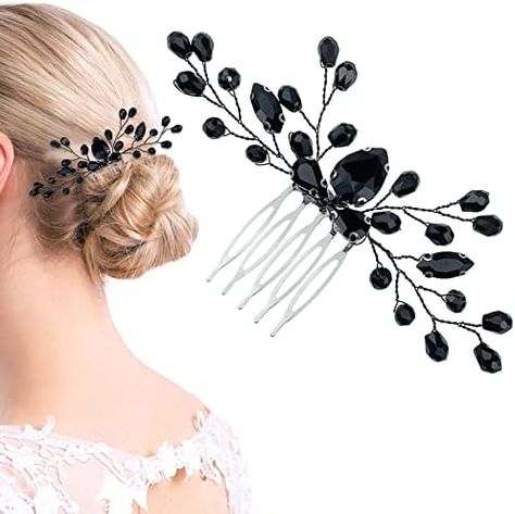 Black Rhinestone Bridal Hair Comb Vintage Onyx Teardrop Small Headpiece Crystal Decorative Wedding Hair Combs Bridal Side Combs Accessories for Women Check more at https://uk.productsoffer.in/black-rhinestone-bridal-hair-comb-vintage-onyx-teardrop-small-headpiece-crystal-decorative-wedding-hair-combs-bridal-side-combs-accessories-for-women/ Wedding Hair Combs, Wedding Sides, Side Comb, Vintage Hair Combs, Black Bridal, Crystal Headpiece, Bride Hair, Hair Comb Wedding, Rhinestone Bridal