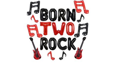 Rock Theme 2nd Birthday Decorations, Born Two Rock Party Decorations Balloon, Music Sign Guitar Foil Balloons for Two Year Old Boy Girls Music Theme Birthday Party Rock Party Decorations, Born Two Rock, 2nd Birthday Decorations, Music Sign, Music Theme Birthday, Music Signs, Boy Music, Old Rock, Theme Birthday Party