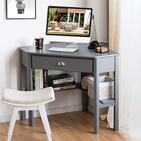 Corner Office Desk, Small Corner Desk, Corner Writing Desk, Small Writing Desk, Desk Corner, Desk Laptop, Corner Desk Office, Corner Office, Pc Table