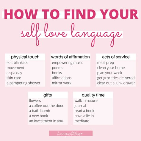 Ways To Heal Yourself, Self Love Language, How To Self Love, Love Language Physical Touch, Language To Learn, Ways To Love Yourself, Nourish Yourself, Love Yourself More, Ways To Love