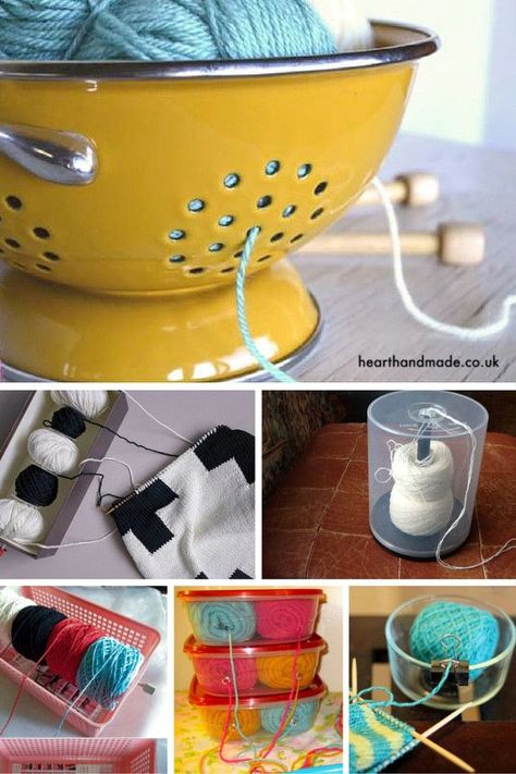 20 Inasnely Clever Yarn Hacks That Will Make Your Next Project Easier! Diy Yarn Holder, Bowl Ideas, Yarn Organization, Yarn Holder, Crochet Hack, Confection Au Crochet, Yarn Storage, Yarn Bowl, Yarn Diy