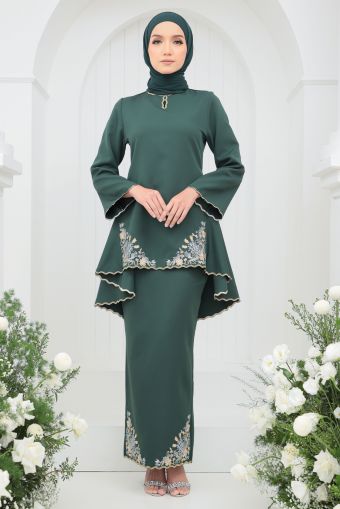 Fashion Baju Kurung 2023, Baju Kurung Moden Style 2024, Kurung Moden Design 2023, Mini Kurung Modern, Arewa Styles, Akad Dress, Baju Kurung Moden Style, Mha Shifting, Green Hijab