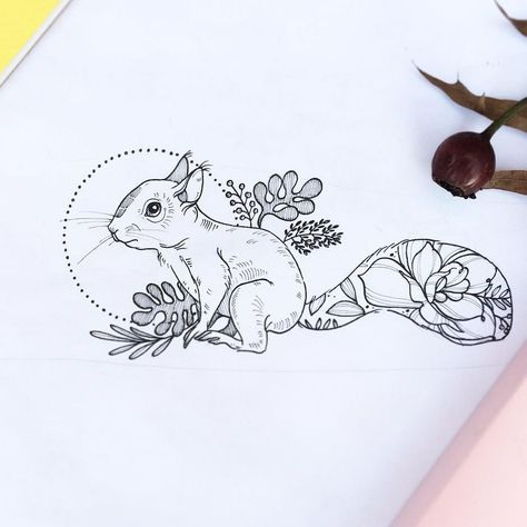 Squirrel Tattoos, White Rabbit Tattoo, Squirrel Tattoo, Baby Tattoo, Squirrel Art, Mushroom Tattoos, Rabbit Tattoos, Tattoo Shows, Fox Tattoo