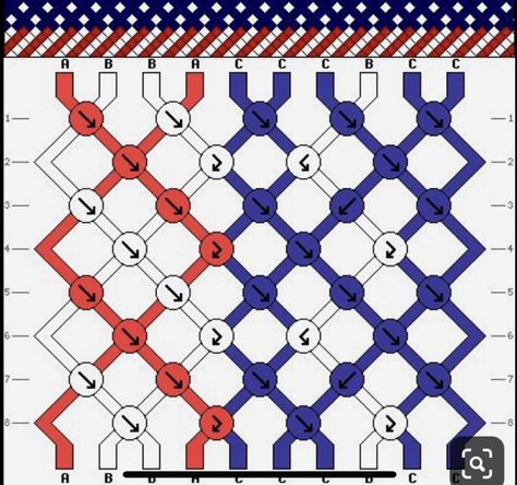 Masculine Bracelet Patterns, Usa Bracelet Pattern, Usa Friendship Bracelet, American Flag Bracelet Pattern, 4th Of July Friendship Bracelet Patterns, Flag Friendship Bracelet Pattern, American Flag Friendship Bracelet, Flag Bracelet Pattern, Flag On House