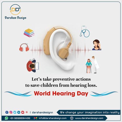 World Hearing Day, Aids Poster, National Doctors Day, Hearing Health, Cartoon Mascot, Doctors Day, Instagram Template Design, Social Media Poster, Best Hospitals