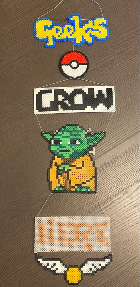 Perler Bead Wind Chimes, Bead Wind Chimes, Star Wars And Harry Potter, Pokémon Star, Perler Ideas, Perler Bead, Bead Patterns, Wind Chime, Perler Beads