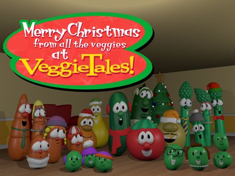 Veggie Tales Christmas, Christmas Ecard, Veggie Christmas, Kids Veggies, Christmas Ecards, Cool Christmas, Veggie Tales, Kids Tv Shows, Christmas Albums