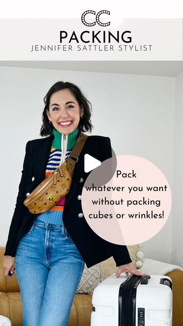 Jennifer Sattler STYLIST on Instagram: "Save this video so you can remember how to pack whatever you want without packing cubes or wrinkles for your next big trip. 

Comment links for my full proof, travel outfit formula and follow here on Instagram to see what’s in my suitcase this week during my life Styling session from coffee in my closet LIVE from Texas .

#Packing #travel #ltkcon #ltkcreators #packingtips #packingvideo" Packing Outfits For Travel, Packing Travel, Travel Hack, Packing Clothes, Packing Luggage, Outfit For Travel, Suitcase Packing, Outfit Formulas, Packing Cubes