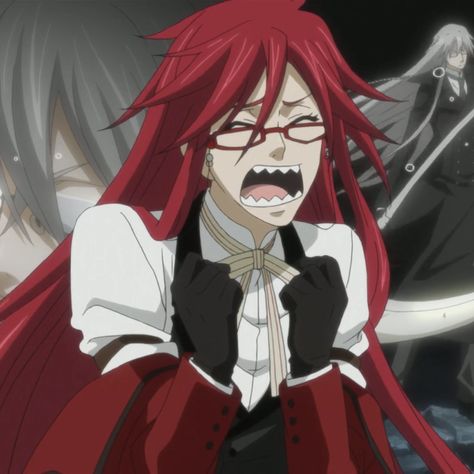 Grelle Sutcliff, Grell Sutcliff, Red, Hair, Anime, Black