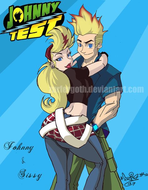 johnny and sissy comission by Zurfergoth Cartoon Network Classics, Johnny Test, Cartoon Network Fanart, Family Guy Stewie, Cartoon Network Art, Old Cartoon Shows, Cartoon As Anime, Black Cartoon Characters, Sneaker Art