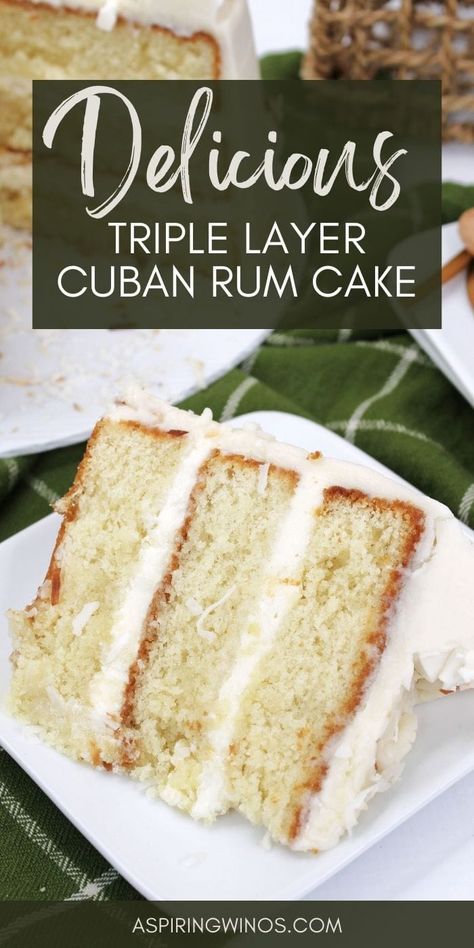 Cake Recipes With Liquor, Rum Filling For Cake, Rum Layer Cake, Rum Cake With Frosting, Vanilla Rum Cake Recipe, Coconut Rum Cake Recipe Easy, Fruit Cake With Alcohol, Butter Rum Cake Recipe, Rum Flavored Cake