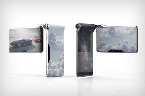 The Hubble Phone is the most outrageous phone you can buy | Yanko Design Futuristic Phones, Phone Concept, Mobile Phone Design, Concept Phones, Multi Screen, Retro Gadgets, Cool Tech Gadgets, Cool New Gadgets, High Tech Gadgets