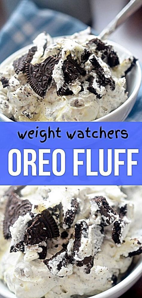 Oreo Fluff Recipe, Cool Whip Pudding, Oreo Fluff Dessert, Cool Whip Desserts, Oreo Fluff, Low Cal Dessert, Weight Watchers Meal Plans, Tiramisu Dessert, High Protein Desserts