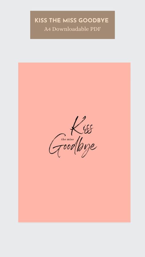 Kiss The Miss Goodbye Bridal Shower Party Ideas, Kiss The Mrs Goodbye, Kiss The Miss Goodbye Printable, Kiss The Miss Goodbye Favors, Kiss The Miss Goodbye Bachelorette Decor, Hen Party, Bridal Shower Games, Fun Games, Kiss