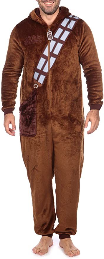 Star Wars Mens Chewbacca Onesie Brown Size Large: Amazon.co.uk: Clothing Mens Winter Wardrobe, Adult Footie Pajamas, Chewbacca Costume, Side Satchel, Star Wars Onesie, Men Overall, Adult Onesie Pajamas, Star Wars Merch, Star Wars Pajamas