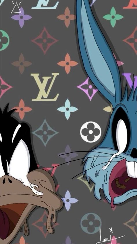 Gangsta Cartoon Wallpaper, Drippy Wallpapers Cartoon, Cool Drippy Wallpapers, Most Dope Wallpapers Hd, Louis Vuitton Wallpaper Iphone, Dope Wallpaper Iphone Art, Moschino Wallpaper, Wallpaper Backgrounds Disney, Lv Wallpaper Louis Vuitton