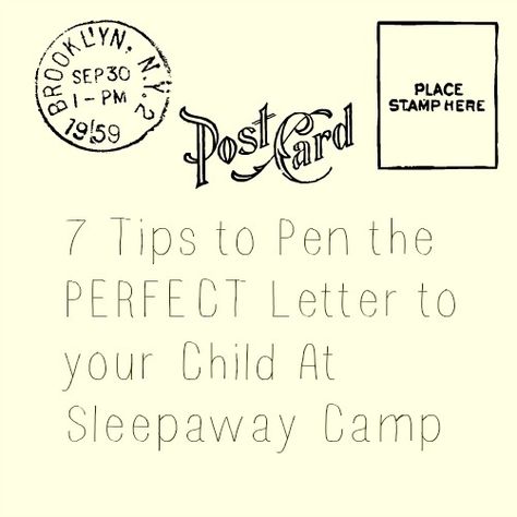 7 Tips to Pen the PERFECT Letter to your Child At Sleepaway Camp #Parenting Summer Camp Care Package, Message To Daughter, Letter To Son, Camp Letters, Camp Care Packages, Letter To Daughter, Letters To My Son, Science Camp, Sleepaway Camp