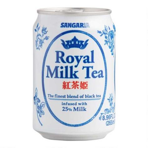 Canned Beverages, Tea Princess, Royal Milk Tea, Japanese Drinks, Carbonated Soft Drinks, Black Tea Leaves, Milk Packaging, Premium Tea, Asian Grocery