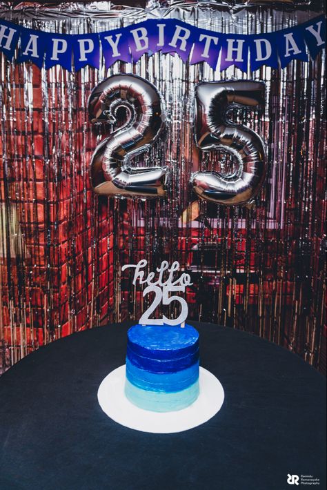 A blue and silver themed 25th silver jubilee birthday idea Silver Jubilee, Birthday Idea, 25th Birthday, Birthday Photoshoot, Blue And Silver, Birthday, Photography, Silver, Blue