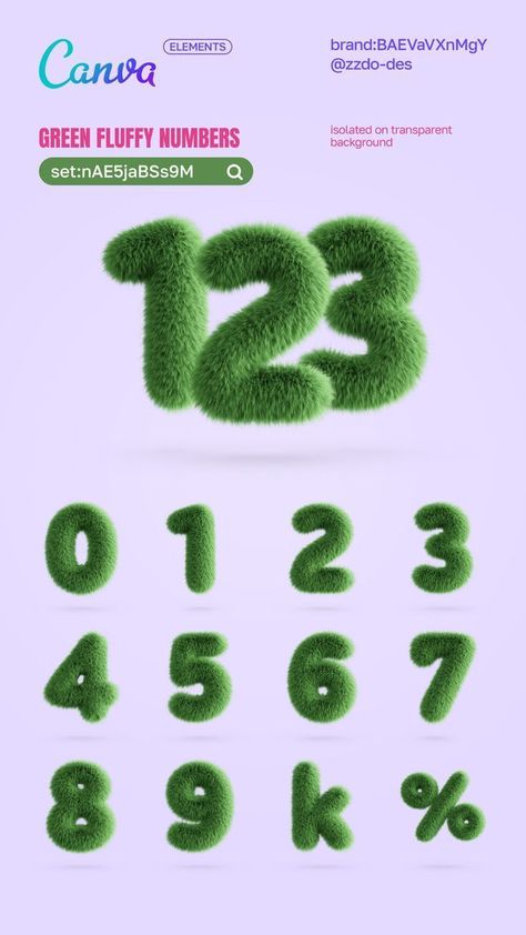 3D Canva Elements - Green Fluffy Numbers gradientcanvaelements Canva Fonts 3d, Canva Numbers Element, 3d Numbers, Alfabet Font, Graphic Shapes Design, Keyword Elements Canva, Desain Buklet, Canva Elements Keyword, Graphic Design Tutorials Learning