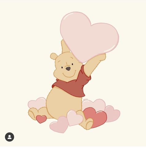 Winnie The Pooh Valentines Day Wallpaper, Valentine’s Day Cartoon, Pooh Doodle, Winnie The Pooh Valentines Day, Pooh Valentines Day, Winnie The Pooh Heart, Winnie The Pooh Background, Love Heart Drawing, Winnie The Pooh Drawing