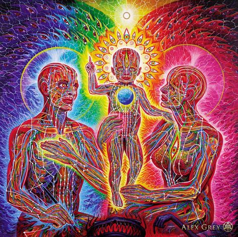 Alex Grey's Art - Album on Imgur Alex Gray Art, Art Visionnaire, Arte Grunge, Alex Grey, Psy Art, Grey Art, Samana, Visionary Art, Holy Family